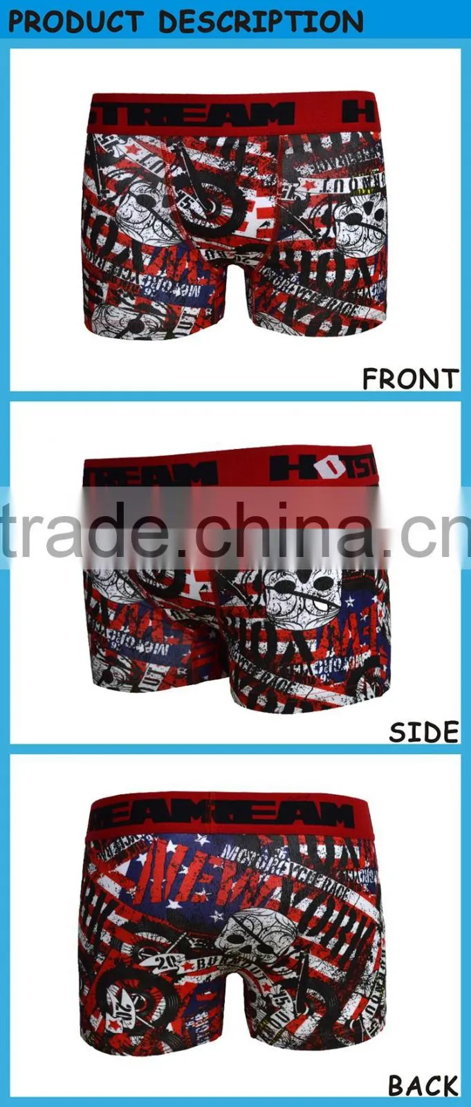 Unique Print Boxer Creative Design Pattern Shorts Men Underwear 3D underwear