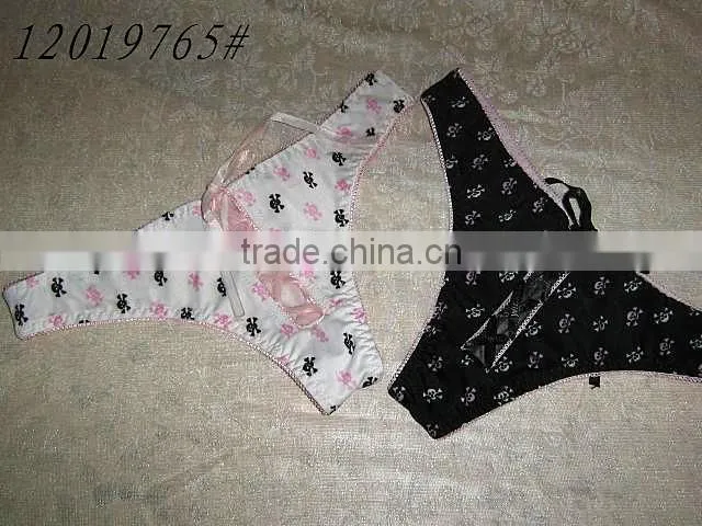 Hot girls new design fancy star print black sexy panties underwear