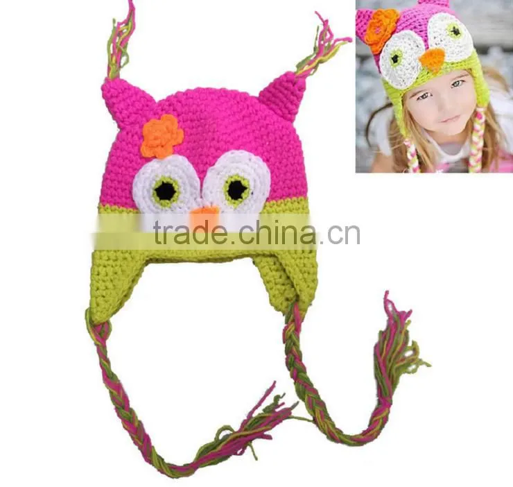 New Design Monster Animal Wool Handmade Photo Props Winter Crochet Baby Hat