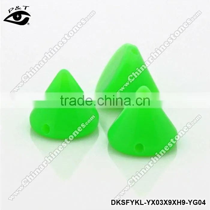 10mm sew on cone studs with holes brown coffee color for clothing shoes