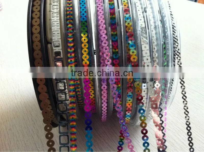 PET Sequins chain pet sequins spangle roll disk reel sequins