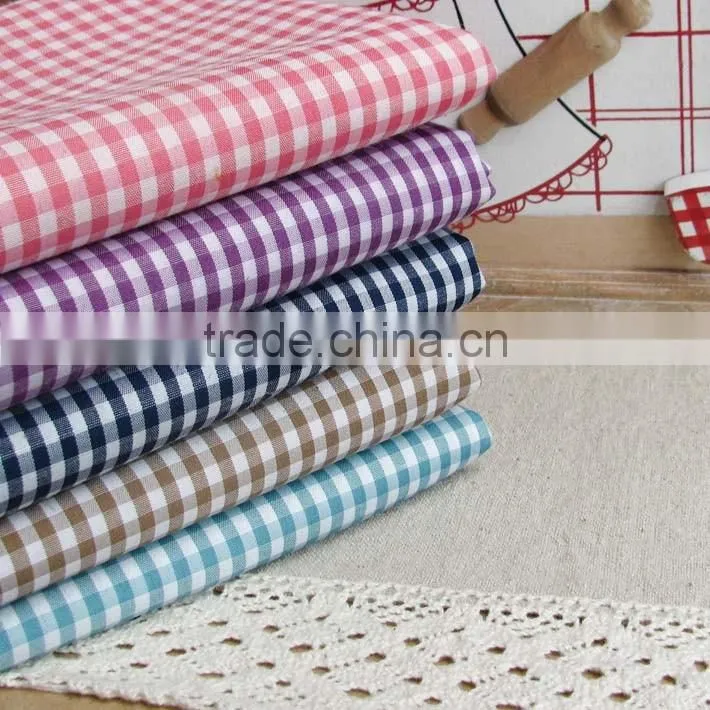 cotton t shirt grid/check fabric