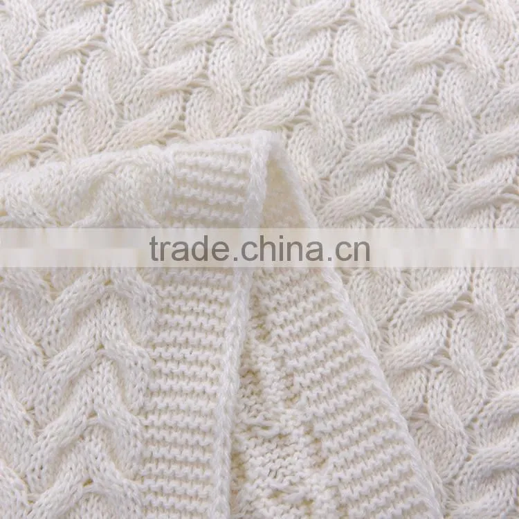 Yarn knitted blanket handmade crochet soft and comfortable blanket