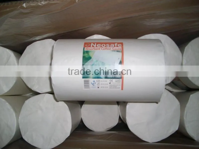 Surgical dressing absorbent pure 100% cotton gauze roll