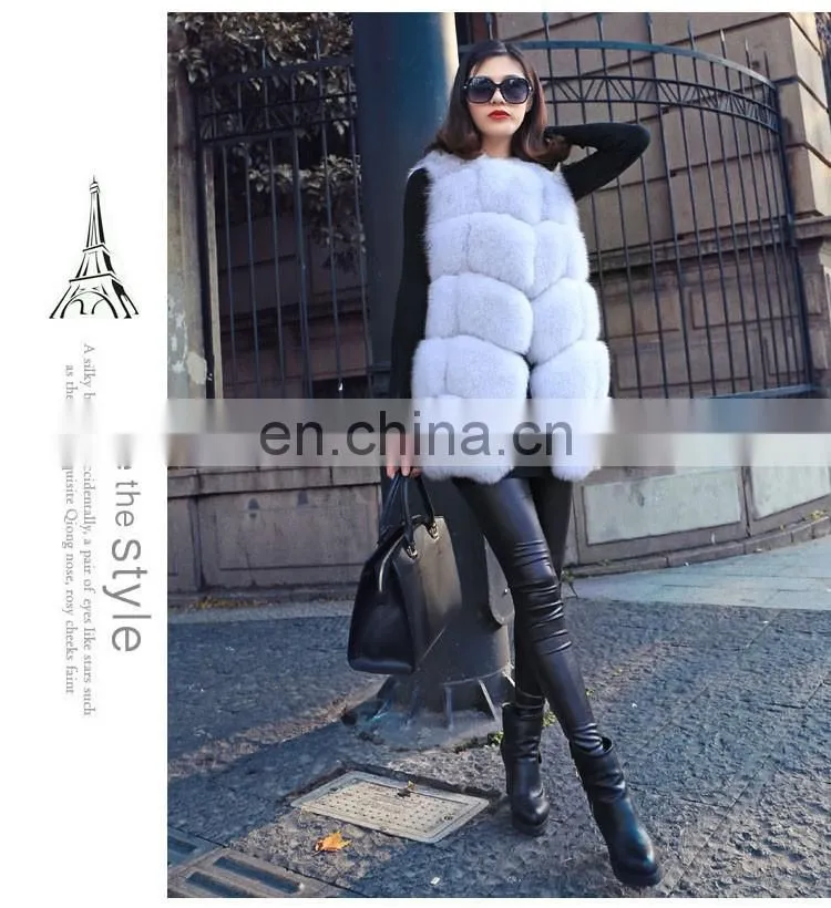 New Fashion Genuine Fox Fur Vest Women Formal Waistcoat For Women Waistcoat Designs For Girls
