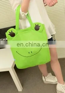 Foldable Plush Frog Shopping Tote Bag