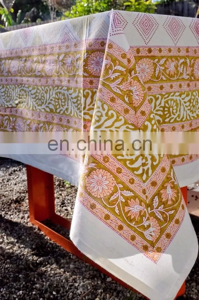 Block Printed Table Cloth Cotton Table cloth