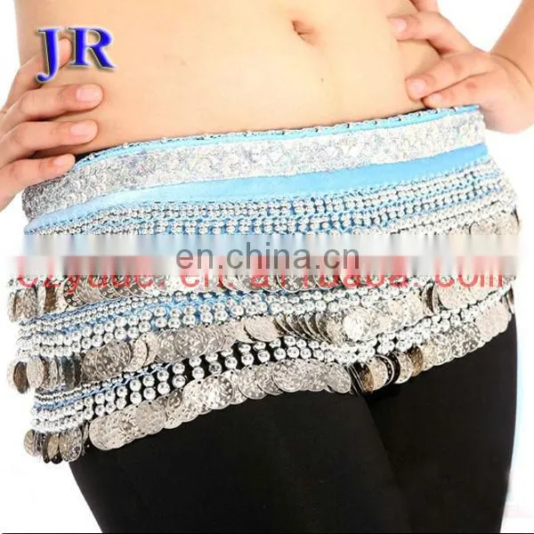 Wholesale 248 and 338 coins high velvet silver coin Belly dance hip belt Y-2007#