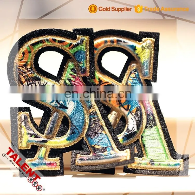 wholesale custom private woven embroidery school uniform logo name badge
