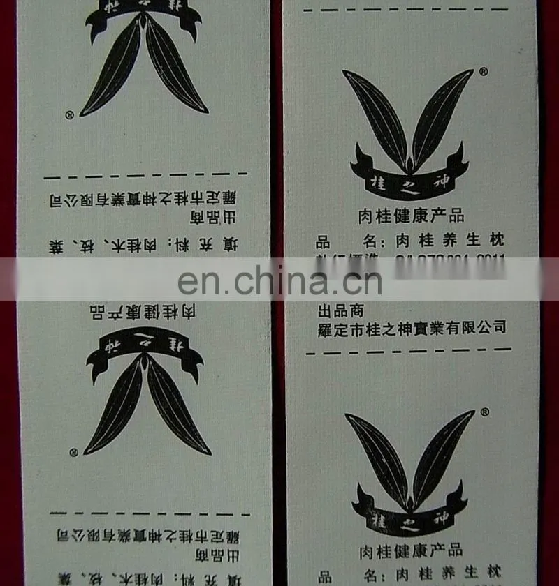 Silkcreen printed cloth label