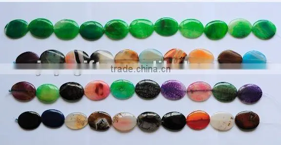29x20x9MM Brown agate oval beads