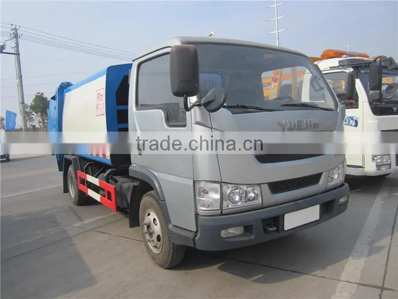 Yuejin 5m3 mini garbage truck