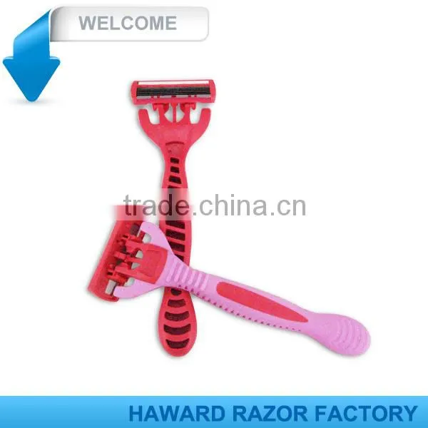 D621L High quality six stainless steel blade shaving razor