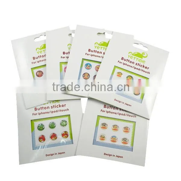 Sale cartoon home button stick for iphone ipad