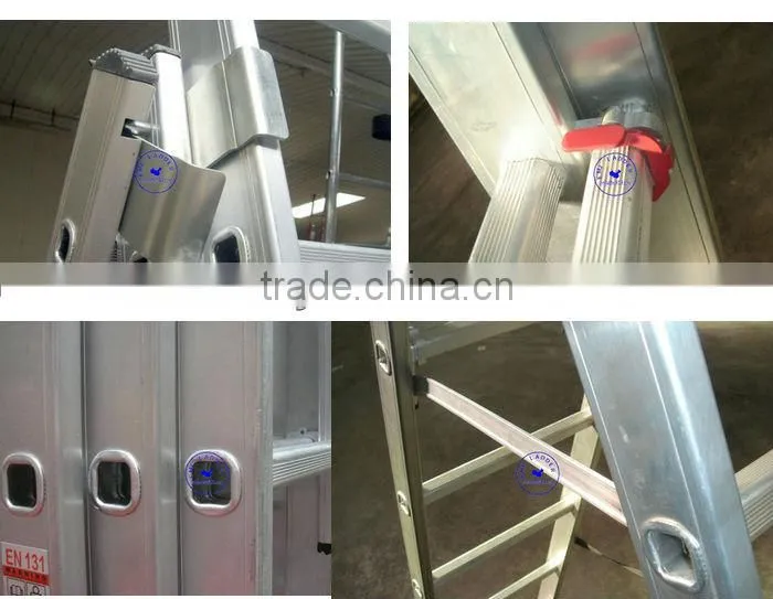 NEW! 8.39m (27'6") - XL 3 Section Extension Ladder with Integral Stabiliser