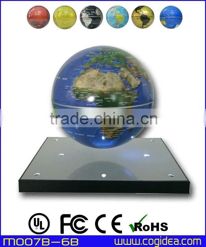China supplier magnetic floating globe spining globe with led inside gift item