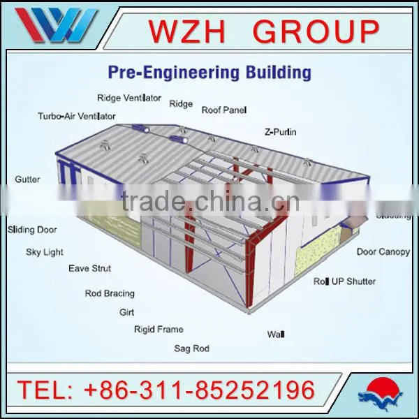 prefabricated steel structure construction industrial warehouse and workshop