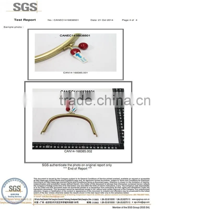 wholesale bronze 10*4.5cm Metal Frame for for clutch bag purse handbags made in China