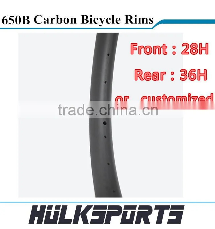 2016 new high quality MTB carbon bike rim 35mm wide tubeless rims 27.5 plus mtb rim