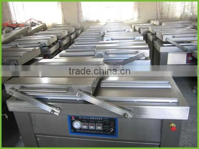 Double chamber vacuum packing machine for food