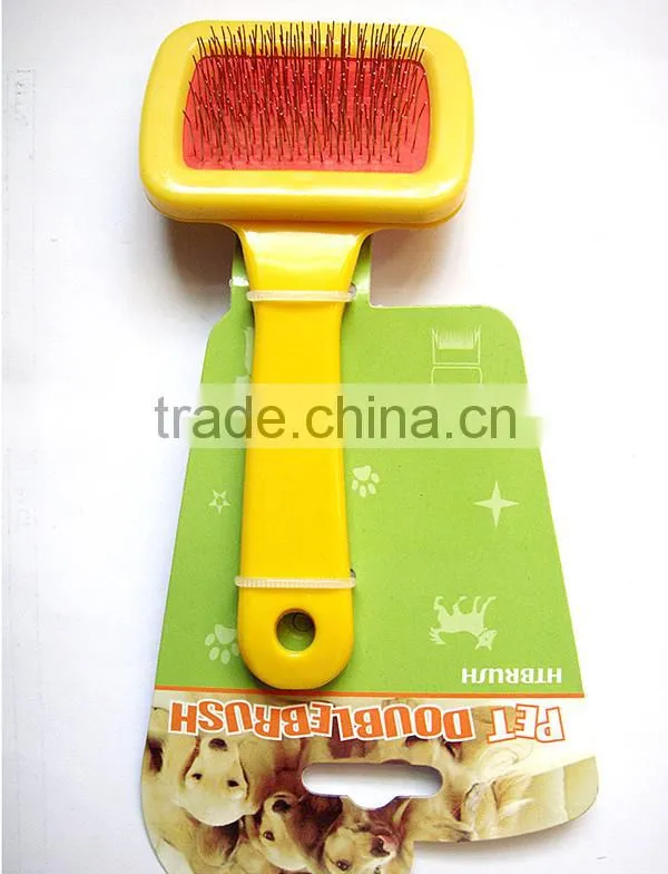Wholesale PP plastic Pet Brush ,Dog Grooming Brush Stainless Metal Pin