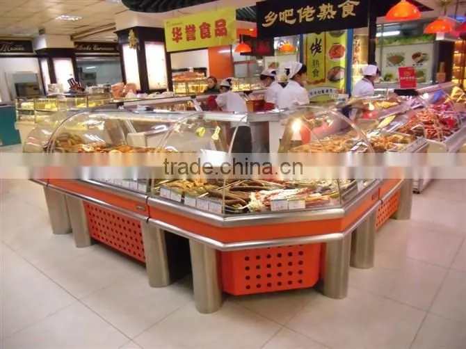APEX food display cabinet for supermarket and hotel