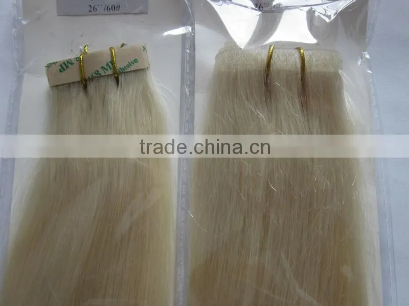 Blue super tape hair extension,colorful,easy to remeval 100% remy human hai