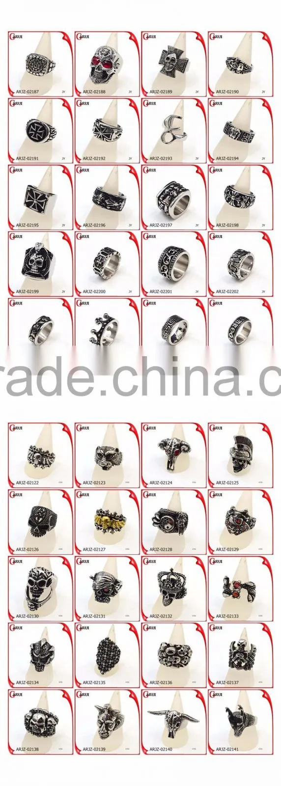 fashion hotsale item black plated mens style wholesale skull rings skull 316L stainless steel men's ring