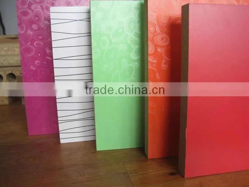 standard size raw/melamine mdf board