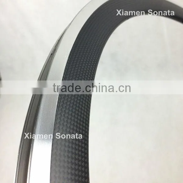 New design Sonata alloy road wheel 700C 38mm carbon clincher aluminum braking surface 3K matte