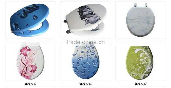 Decorated color wc polyresin seat cover resin sea shell toilet seat cover