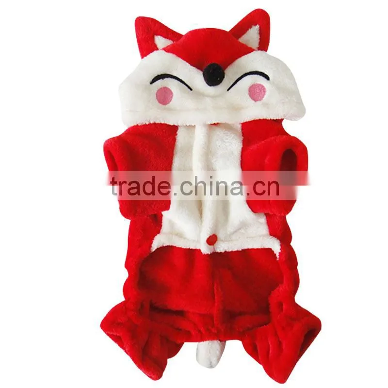 Pet Garment Four-leg Spring/Autumn/Winter Double-sided Flannel Fabrics Fox Dog Clothes