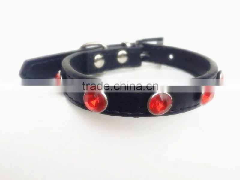 Professional factory wholesale multiple color pu leather dog collars