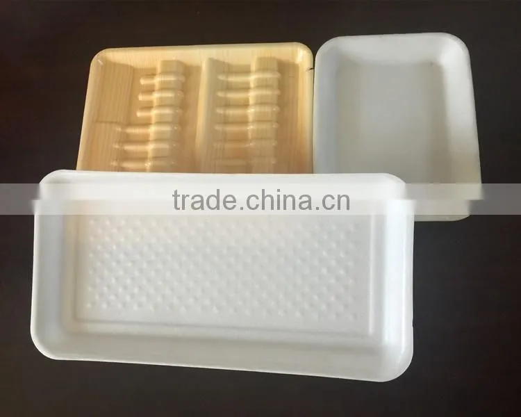 Disposable polystyrene foam trays,good quality food grade meat packaging tray