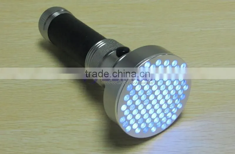 Amazon Hotsale Aluminum 100 LED Blacklight Light UV Nail Gel Curing Torch Camping Flashlight