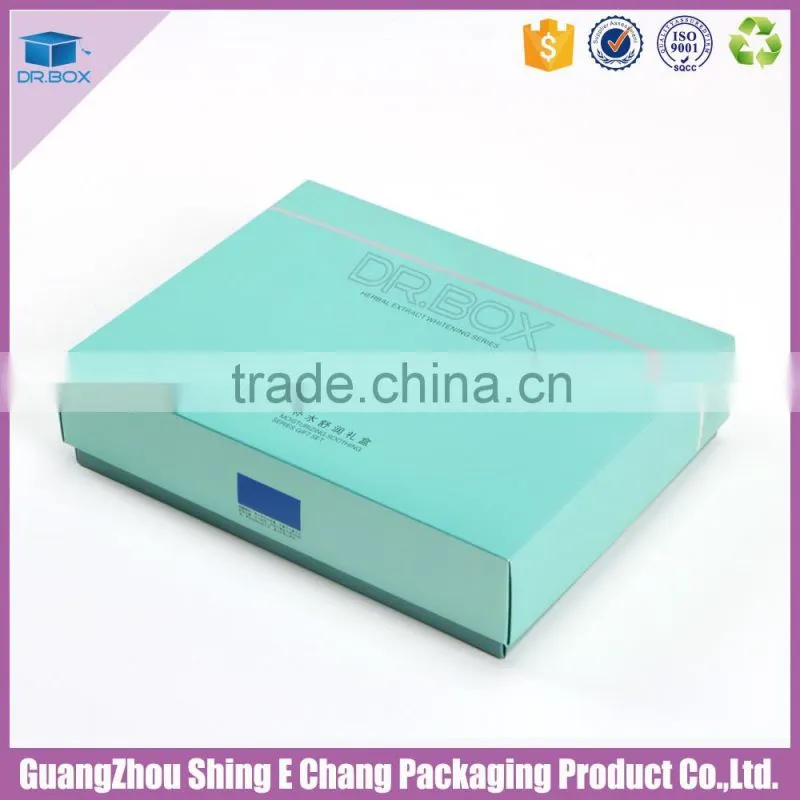 2016 New Design Fashion Cosmetic Packing Box With Frosted UV Printing