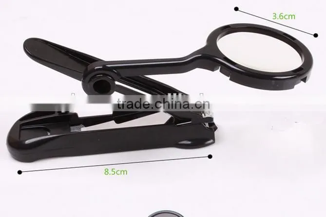 NC2103 New design Plastic Carbon Steel Nail Clipper With Magnifying Glass