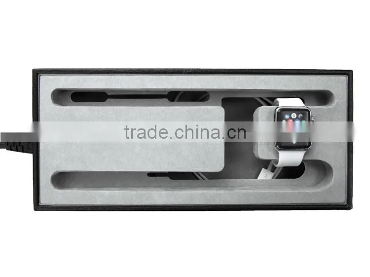 New coming creative Multi-function leather charge stand for apple watch