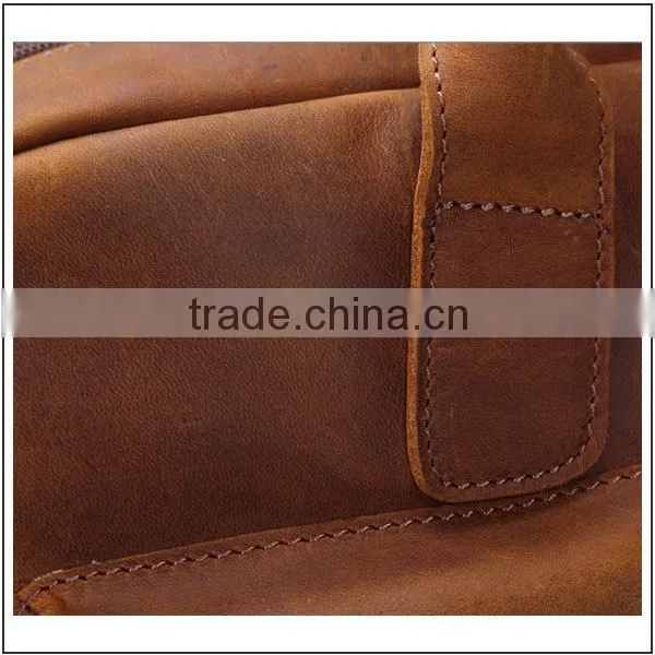 Vintage top grain leather tote briefcase men genuine leather briefcase