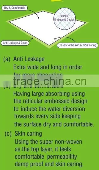 2013 Hot Sale Disposable Adult Incontinence Under Pad