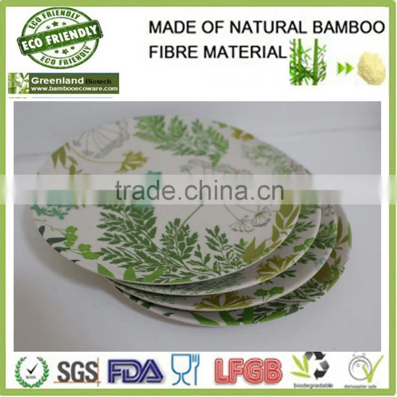 GO GREEN bamboo fibre serving plates,hot dishes
