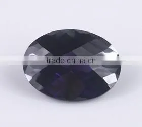Factory direct sell checkerboard cut synthetic cubic zirconia gems cz