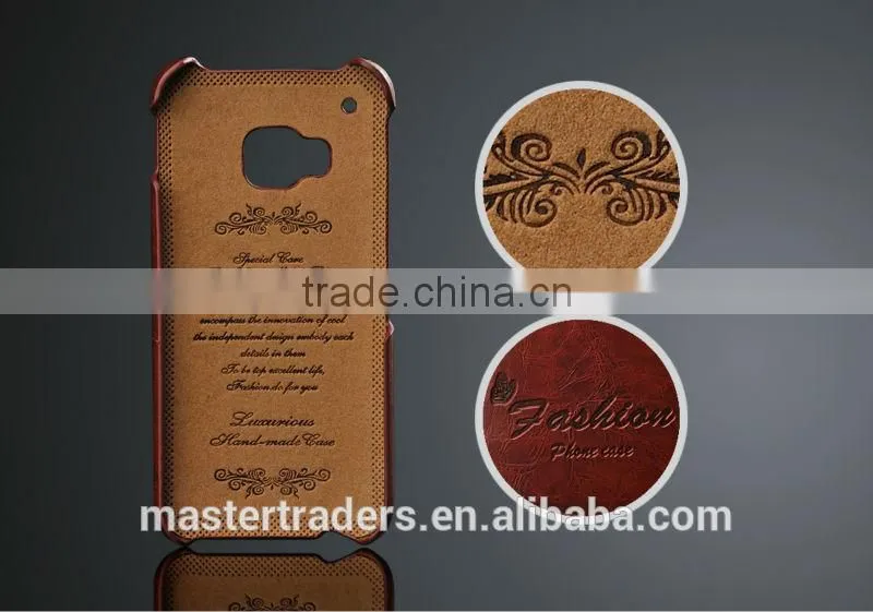 Original Fashion Wax Grain PU Leather Back Cover Case With Card Slot For HTC One M9 MT-3556