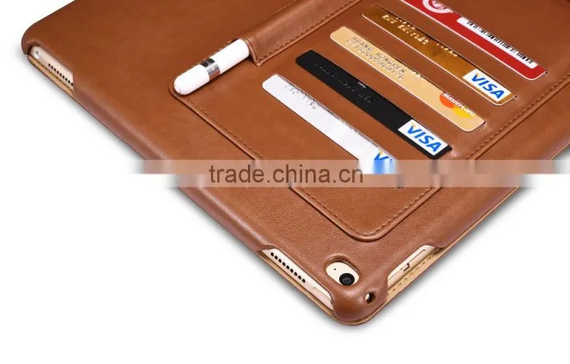 Original Icarer PU Leather Case For iPad Pro Business Design With Card Holder Leather Case For iPad Pro 12.9 MT-5351