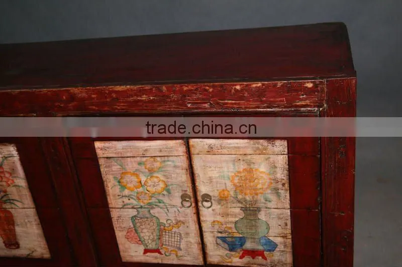 chinese reproduction mongolia hand painted cabinet