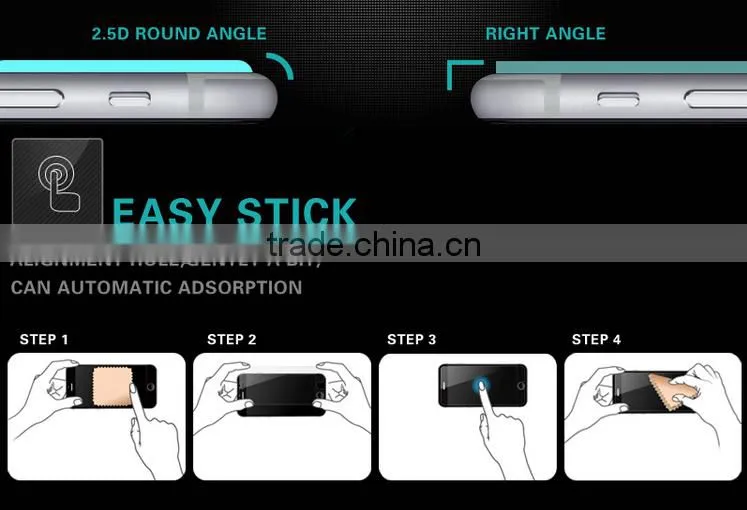 2.5D 0.33mm mobile phone tempered glass screen protector for iphone 6/6s