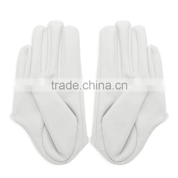 pu dress leather half gloves