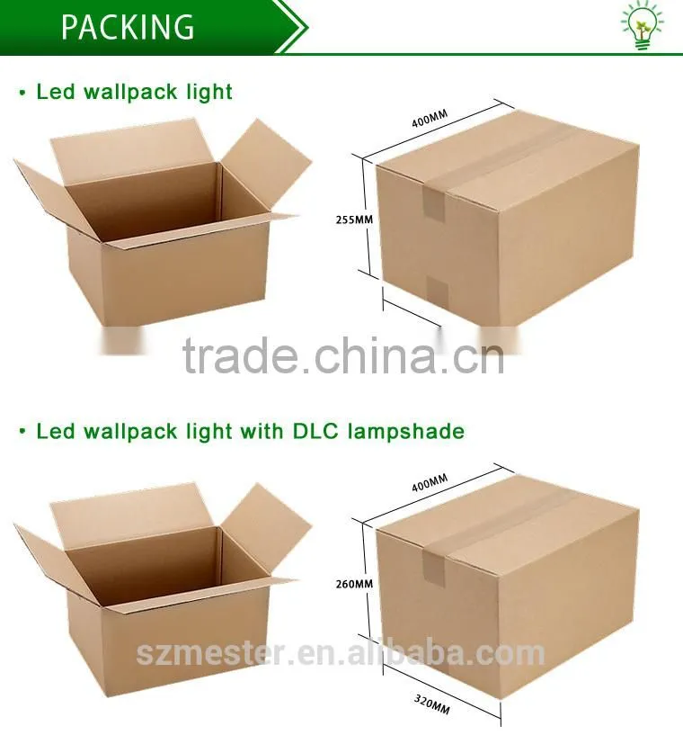 UL/DLC listed standard Medium wall mount Classic LED Wall Pack luminaire