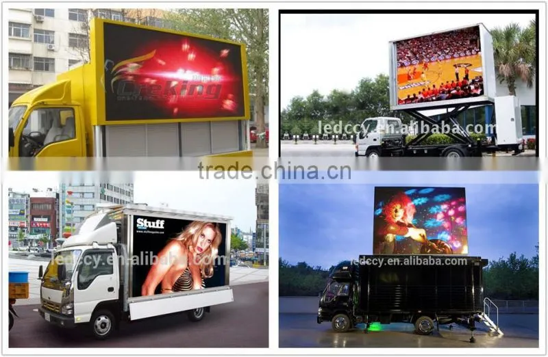 China waterproof outdoor p6 truck mobile led video display High brightness flexible truck stage screen