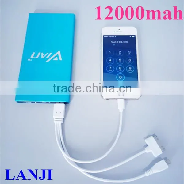 2015 Trade Assurance 12000mah Mobile Power Bank Slim Power Bank 12000mah